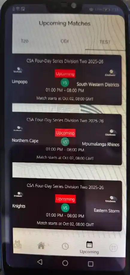 Screenshot Of Cricgenix App